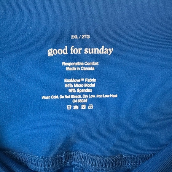 Good For Sunday Modal High Rise 7/8 Blue Leggings - Picture 3 of 6